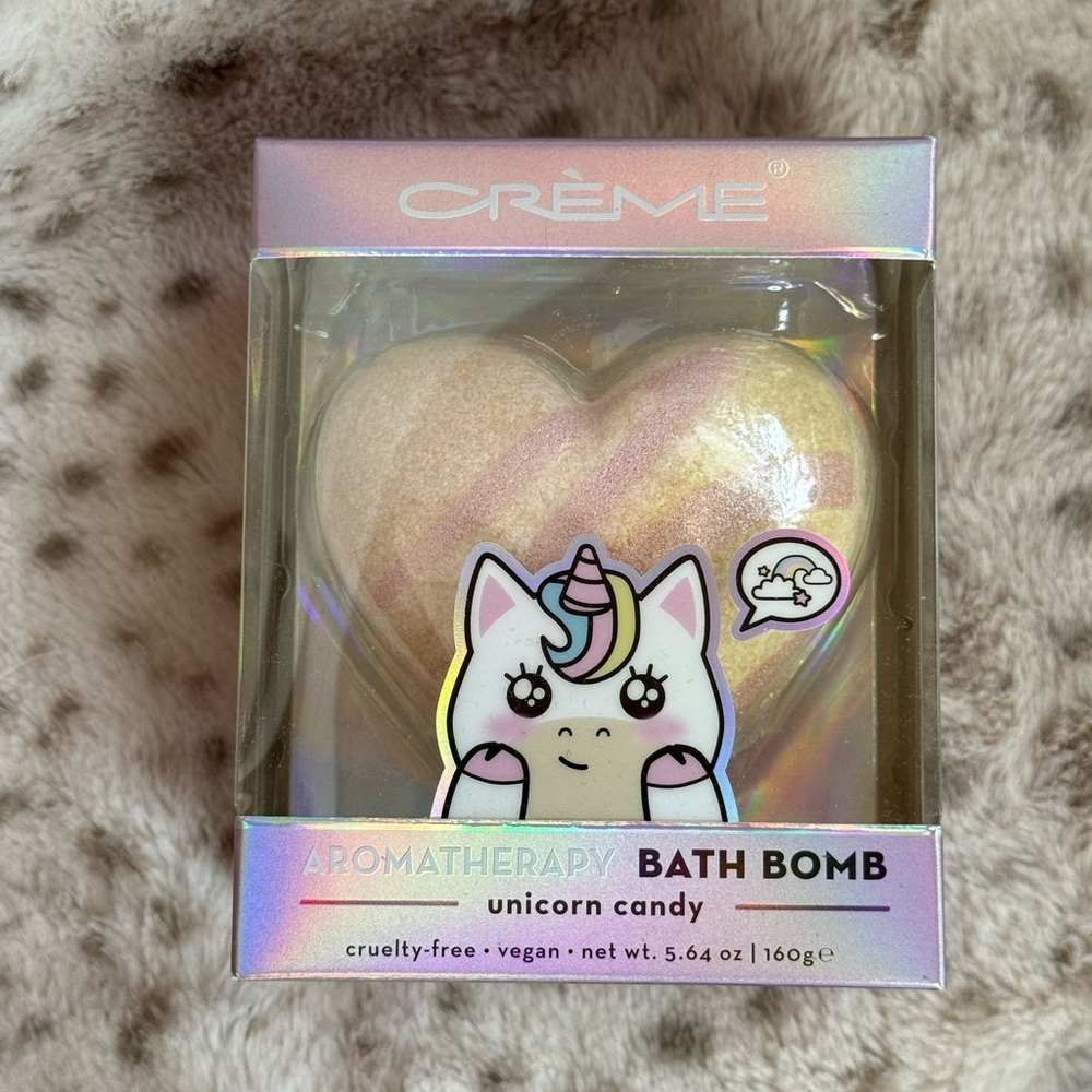Aromatherapy Heart-Shaped “Unicorn Candy” Bath Bomb New in Box - Picture 2 of 4
